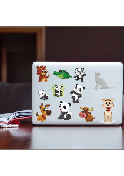 Agresif Hayvanlar Sticker Set-6 11 Parça Telefon, Tablet, Defter, Laptop Sticker