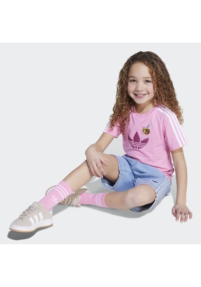 Adidas Jz9943 Tee D Short Set Çocuk Eşofman Takımı Pembe