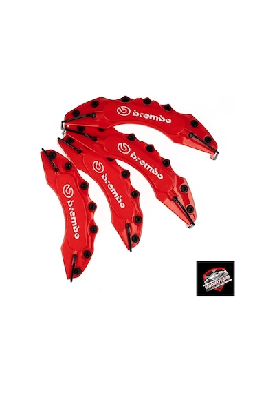 Kaliper Kapağı 4'lü Set, Kırmızı, Ön 28 Cm Arka 24 Cm, Isıya Dayanıklı Abs