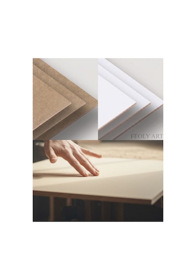 3 Mm 30x35 Mdf Plaka 2 Adet - Hobi, Maket, Ahşap El Sanatları, Pasta Altlığı - 1 Yüz Beyaz Lam Mdf İçin Uygun