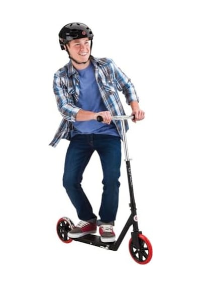 Siyah Renkli Carbon Lux Scooter, Şık Tasarım Açık Gri