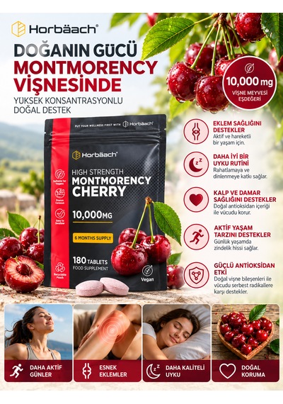 Horbäach Montmorency Cherry 10.000 Mg 180 Vegan Tablet