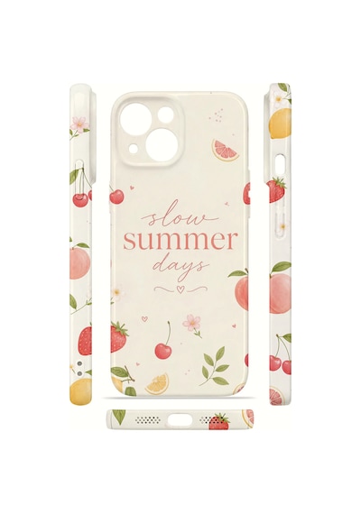 Apple iPhone Uyumlu 15 Vorian İnce Kamera Korumalı Mika Kılıf Slow Summer Days Slow Summer Days Mika