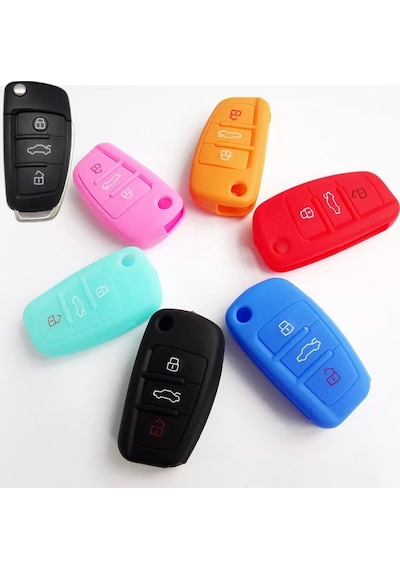 Audi Uyumlu A1 A3 A4 A6 Q3 Q6 Tt Anahtar Kilifi Slikon Anahtarlik 445400726