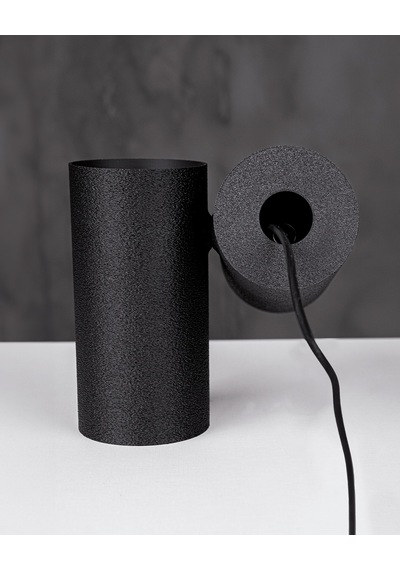 Canon Style Modern Masa Lambası 3d Baskı Tasarım Siyah Silindir Gövdeli Aydınlatma-191 Gün Işığı