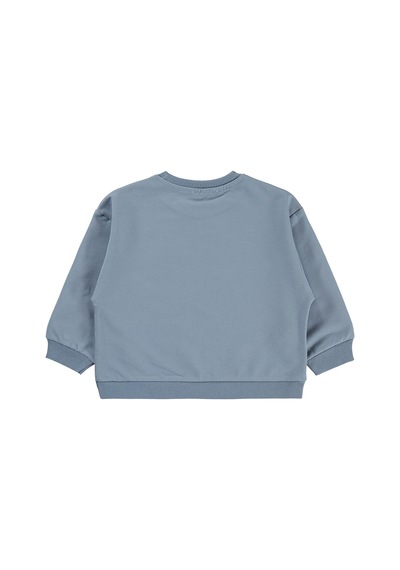 Civil Girls Civil Kız Çocuk Unicorn Baskılı Sweatshirt 2 İp Uzun Kol Okul Kreş Ve Günlük Kullanım - Mavi