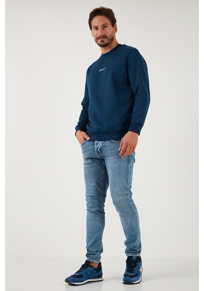 Buratti Pamuklu Regular Fit Bisiklet Yaka Erkek Sweat 59050121 Indigo Buratti Pamuklu Regular Fit Bisiklet Yaka Erkek Sweat 59050121 Indigo