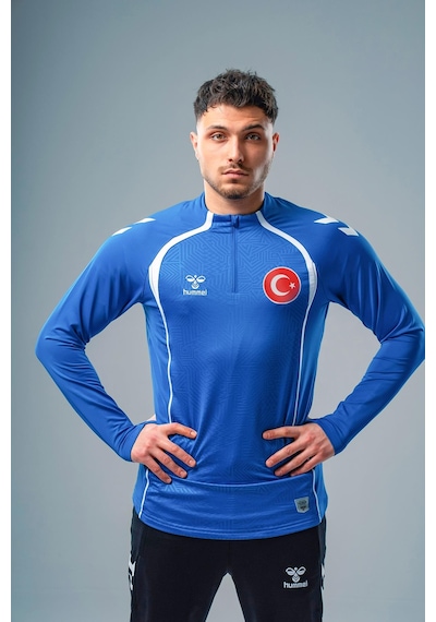 Hummel Target Milli Takım Antrenman Eşofman Üstü Sax Saks Mavisi