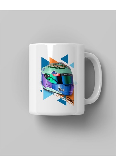 Daniel Ricciardo Kask Baskılı Beyaz Kahve Kupa Bardak