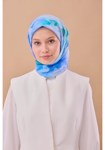 Silk Home Olinda İpek Eşarp 47004-15 Lila, Petrol Mavisi, Yeşil, Mor