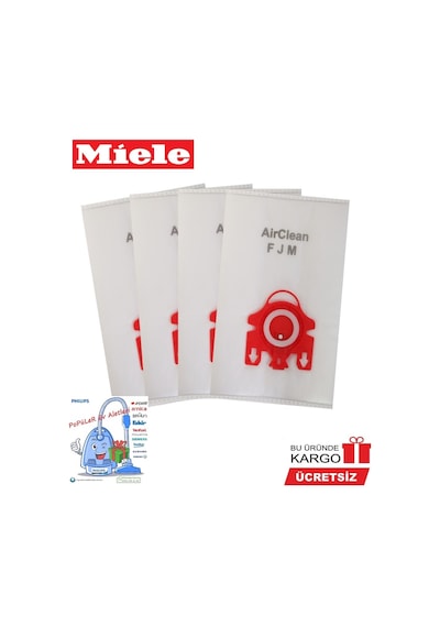Miele Uyumlu Platinium Toz Torbası 4 Adet