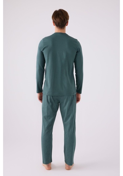 Arnetta 3130 Erkek Düğmeli Uzun Kol Pijama Takım 001