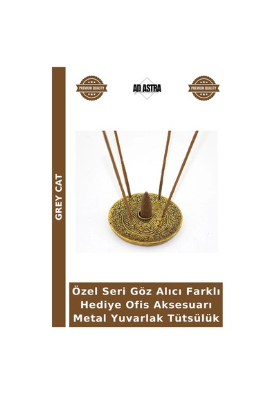 Özel Seri Göz Alıcı Farklı Hediye Ofis Aksesuarı Metal Yuvarlak Tütsülük