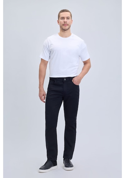 Hatemoğlu Siyah Slim Fit 5 Cep Pamuklu Kanvas Pantolon