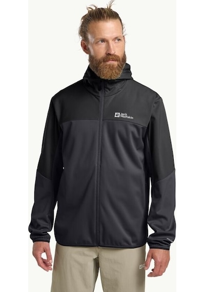 Jack Wolfskin Jack Wolfskın Feldberg Hoody M Erkek Phantom Softshell A63970-6350 Siyah