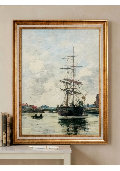 Gold Varaklı Vintage Çerçeveli Büyük Boy Tablo Klasik Yelkenli Gemi Sanat Eseri Dokulu Yağlı Boya Dekoratif Tablosu 50 X 70 Çerçeveli 60 X 80 Gold Varaklı Vintage Çerçeveli Büyük Boy Tablo Klasik Yelkenli Gemi Sanat Eseri Dokulu Yağlı Boya Dekoratif Tablosu 50 X 70 Çerçeveli 60 X 80