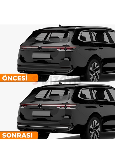 S-dizayn Vw Passat B9 Sw Krom Arka Tampon Çıtası 3 Prç. 2024 Üzeri A+ Kalite