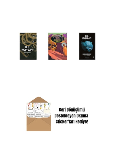 H.p. Lovecraft - Bütün Romanları Ciltli + Herbert West: Diriltici + Delilik Dağlarında + Okuma Sticker'ları