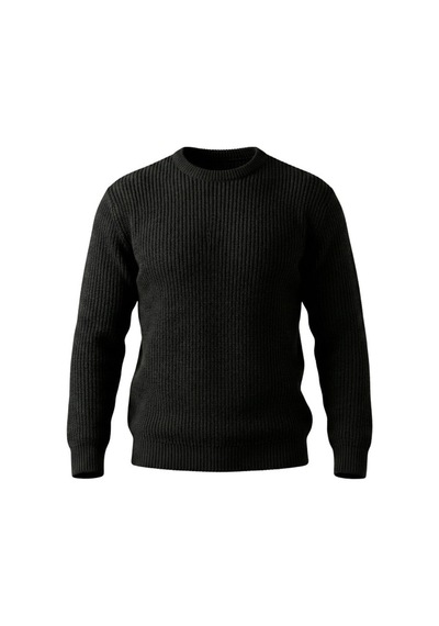 Efnaz Style Erkek Bisiklet Yaka Örme Kazak Siyah