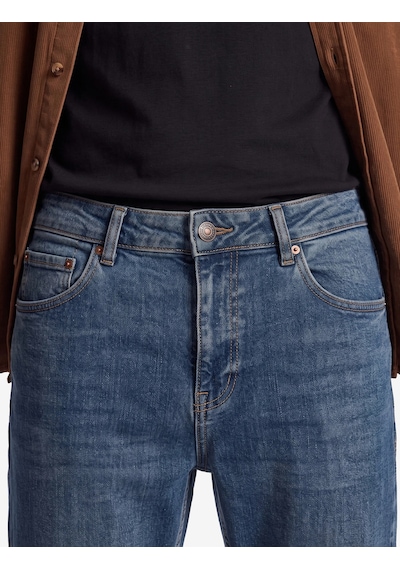Koton Normal Bel Cepli Pamuklu Straight Jean Pantolon - Mark Jean Petrol 7wam40258nd