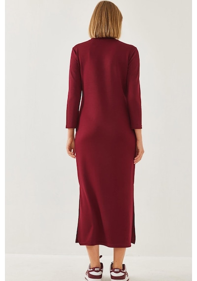 Shade Kadın Modal Kumaş Uzun Elbise 60351127 - Bordo