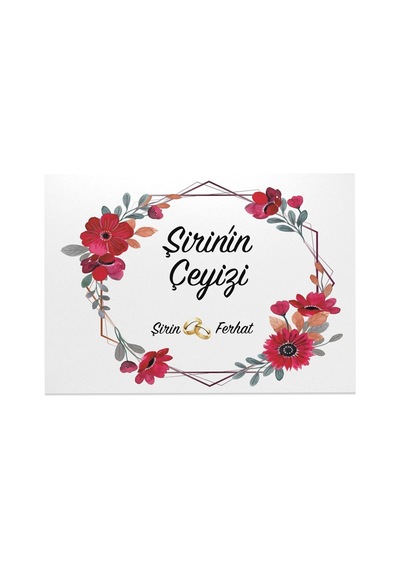 Gelin Çeyiz Koli Etiketi 10 Adet A5 Ebat Baskılı Sticker Diğer