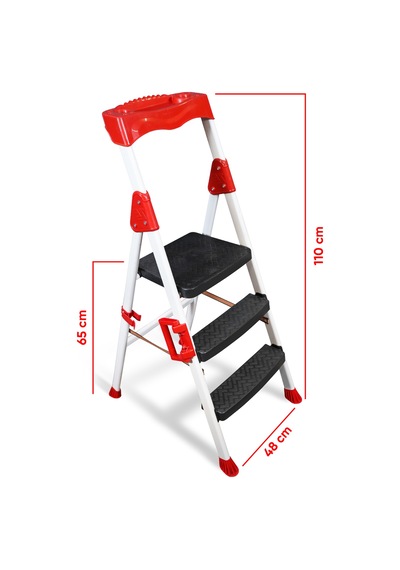 Ze Zigana Ev Gereçleri Elegance 2+1 Geniş Basamaklı Kolay Taşıma Aparatlı Merdiven