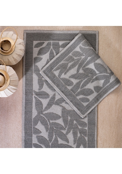 Schafer Home Leaf 2 Li Banyo Paspası-gri Gri