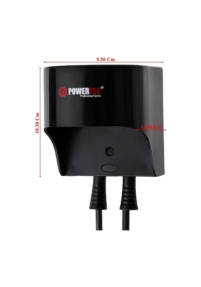 Powertec Tr-301 Otel Tipi Otomatik Kapanan Askı Aparatlı Duvara Monte Fön Makinesi Siyah