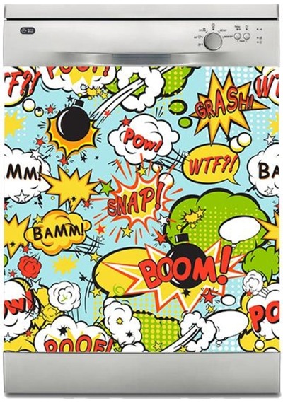 Bulaşık Makinesi Sticker Kaplama Beyaz Eşya Kaplama Bamm Bloom