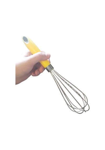 Kalın Telli, Kalın Saplı Çırpıcı 31 Cm Sarı Metal Diğer