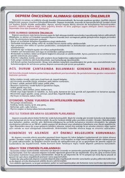Deprem Öncesi Levha Alüminyum Çerçeve