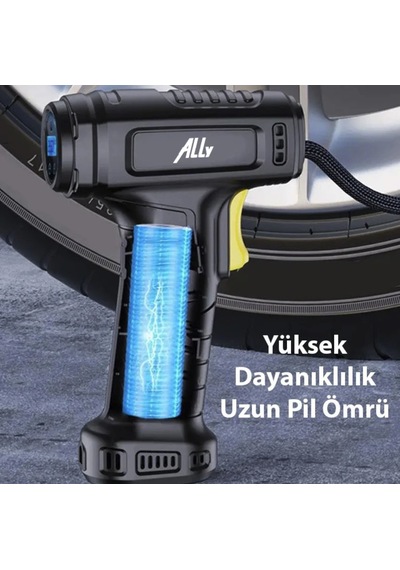 120w Digital Kablosuz Araç Kompresörü Lastik Şişirme Pompası Çok Hızlı Şişirme Araba Tır Kamyon İçin