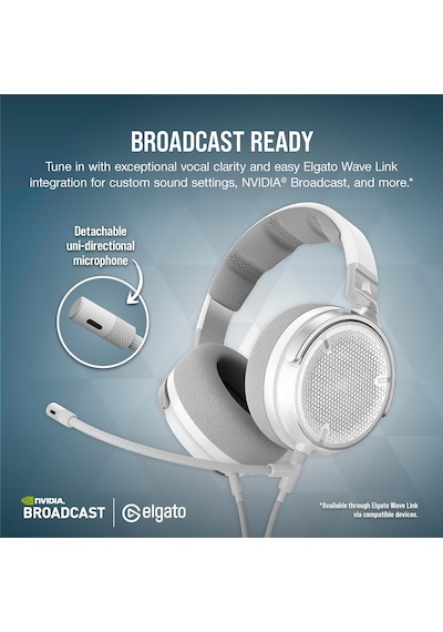 Corsair Virtuoso Pro Open Back Açık Arkalı Streaming/gaming Headset Carbon /beyaz
