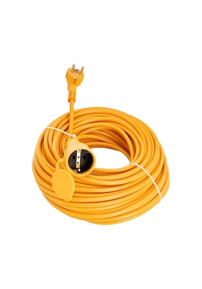 Seyyar Uzatma Kablosu, Erkek Ve Dişi Fiş Kaplinli, Kapaklı Prizli, 3x2.5 Mm, Kalın Kablo, Bahçe Standart 11154414