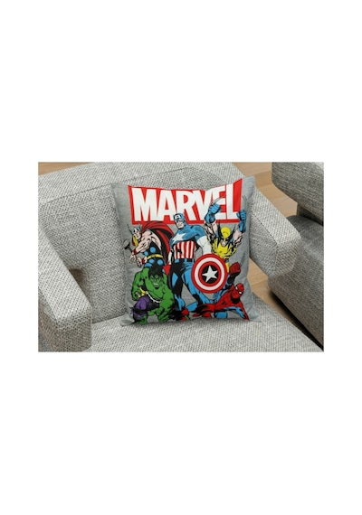 Avengers Süper Kahramanlar Desenli Kare Yastık Kılıfı Çok Renkli