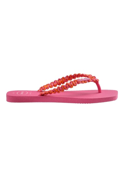 Slim Square Boho Pink Kadın Parmak Arası Terlik-4780 Pembe