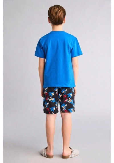 Defacto Sonıc The Hedgehog Regular Fıt 2li Pijama Takımı Erkek Çocuk H4109a826hsbe64 Mavi-be64