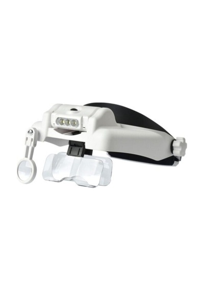 3 Led Lambalı Şapka Tıp Büyüteç 3lensli