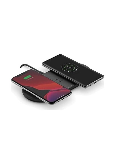 Kablosuz 10 W Çiftli Şarj Cihazı, İphone 15, 14, 13, 12, Se, 11, Xs, Xr, X, 8, Airpods Pro, Galaxy S20, S20, S20 Ultra, Google Pixel 4, 4xl Uyumlu, Siyah, Wız002vfbk