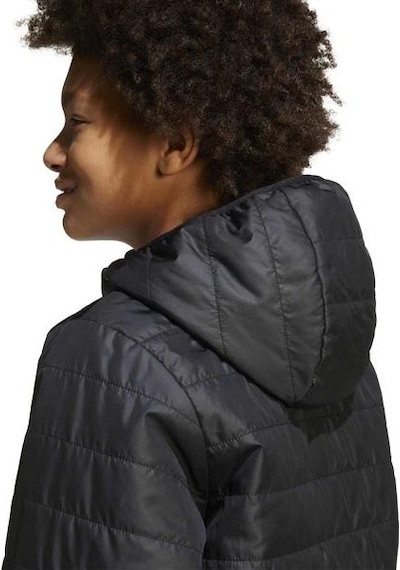 Adidas Essentials Light Padded Çocuk Siyah Kapüşonlu Mont Siyah