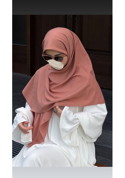 Qalortex Scarf Pamuklu Organik Modal Eşarp-soğan Kabuğu