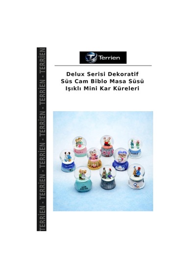 Delux Serisi Dekoratif Süs Cam Biblo Masa Süsü Işıklı Mini Kar Küreleri