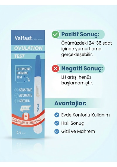 Ovulasyon Doğurganlık Yumurtlama Testi 2 Kutu 10 Adet Kalem Test
