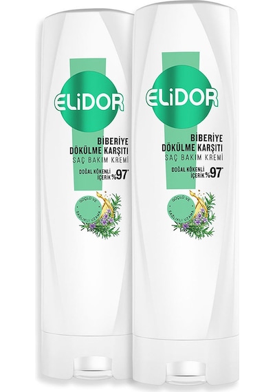 Elidor Biberiye Dökülme Karşıtı Saç Bakım Kremi 2 x 350 ML