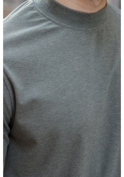 Madmext Haki Yarım Balıkçı Yaka Slim Fit Erkek Sweatshirt E7202