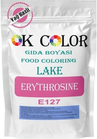 Ok Color Lake Erythrosine E127 Pembe Yağ Bazlı Toz Gıda Boyası 250 G