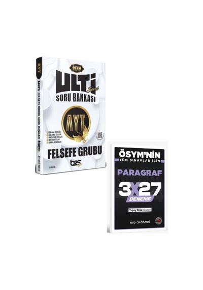 2027 Ulti 2027 Ayt Felsefe Grubu Soru Bankası+ Evp Akademi Paragraf