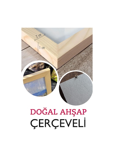 Artavessa Gerçek Ahşap Çerçeveli 3 Parça 3D Poster Tablo Seti - 3DARTSOHOSET100
