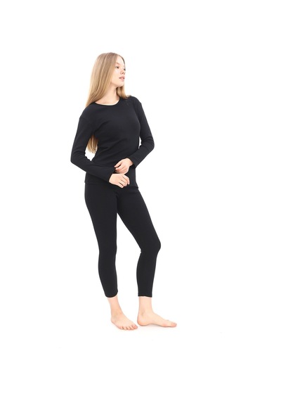 Sauna Suit Siyah Unisex Kışlık Termal Içlik, Sıcak Tutan Pamuklu Yakmayan, Termal Takım, Termal Fanila Iclik Siyah